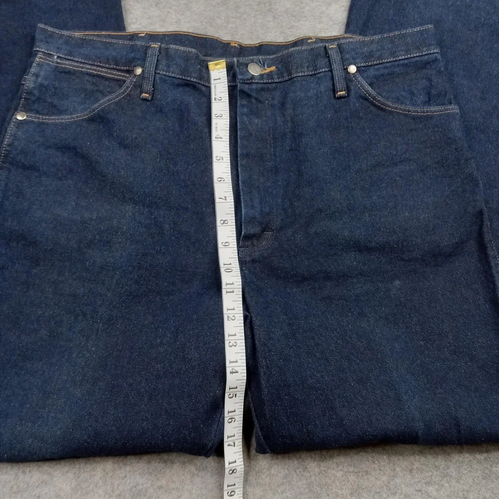 Wrangler Jeans Mens 33x30 Blue Dark Wash Denim‎ Straight Cotton Classic Vintage